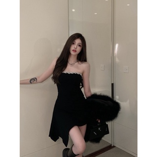 Đầm nữ đuôi cá dáng ngắn xẻ tà cúp ngực thời trang nữ Emilyshop (T)