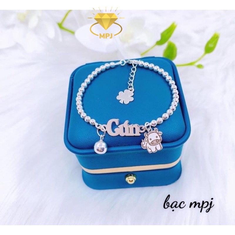 Lắc Tay bạc khắc theo yêu cầu cho bé yêu chuẩn Bạc Ta 100%-Bạc Mpj