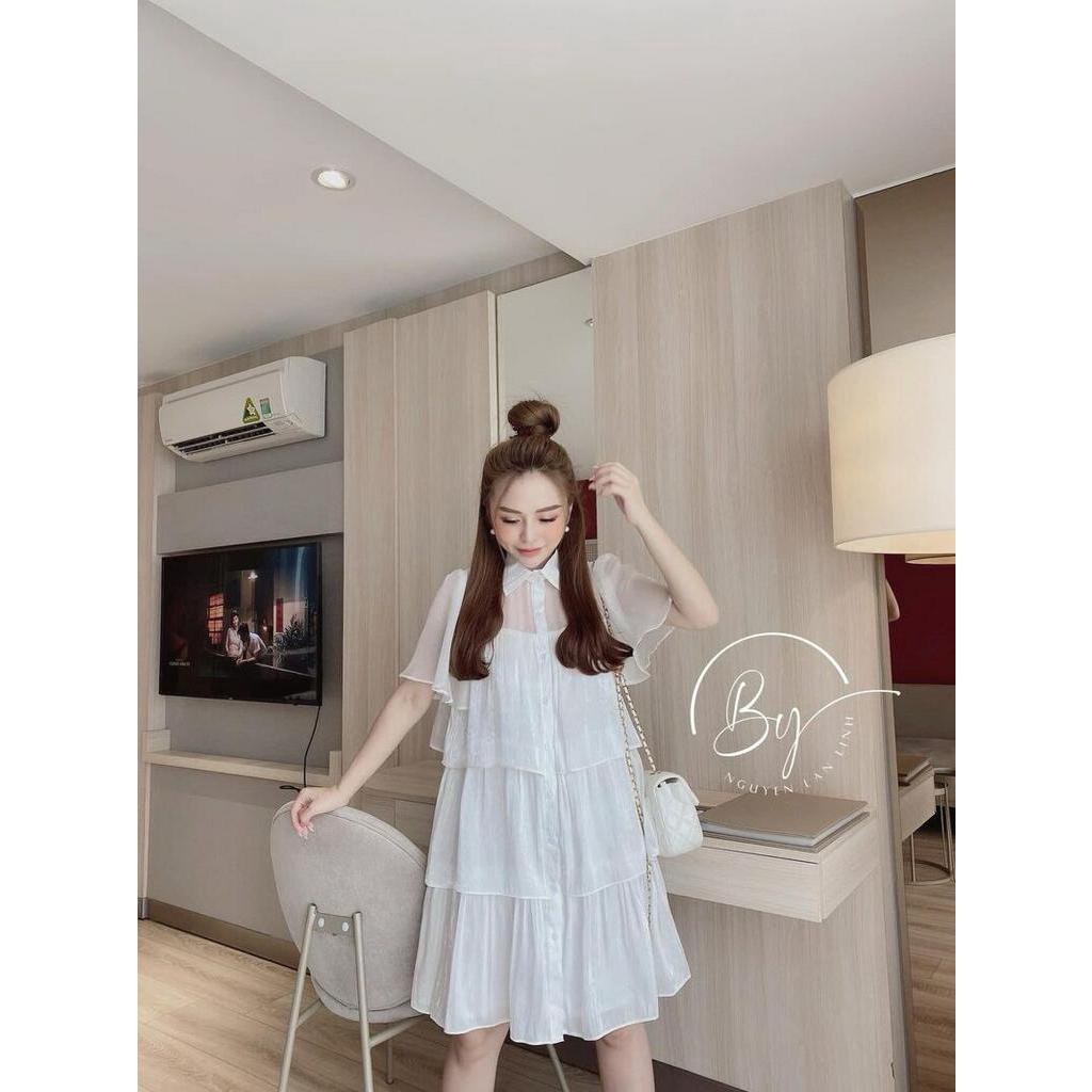 Váy tơ óng 3 tầng tiểu thư