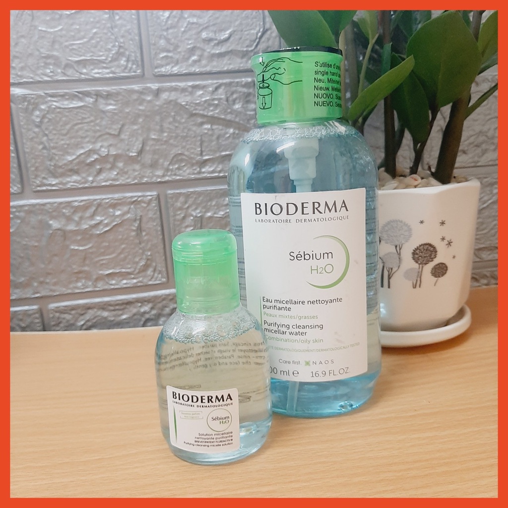 Nước Tẩy Trang Bioderma Crealine Nắp Nhún Màu Hồng 500ml - Thương Hiệu đến từ Pháp