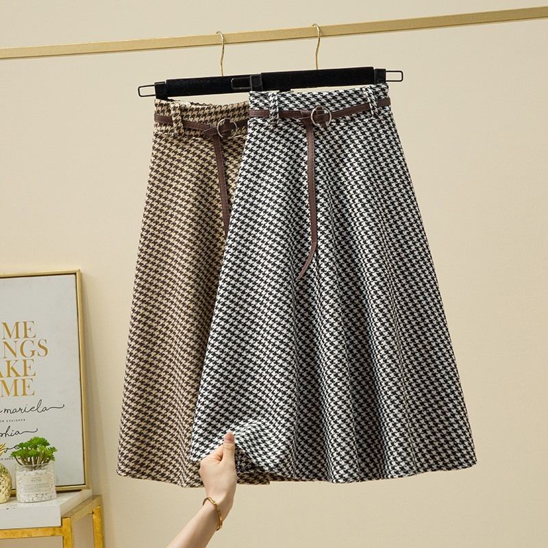 (big size) chân váy xòe dài có túi chất dạ