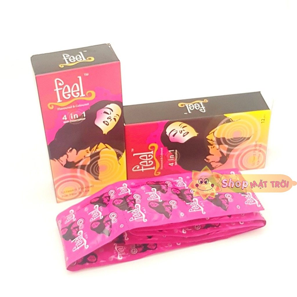 COMBO 2 hộp Bao cao su Feel 4 in 1