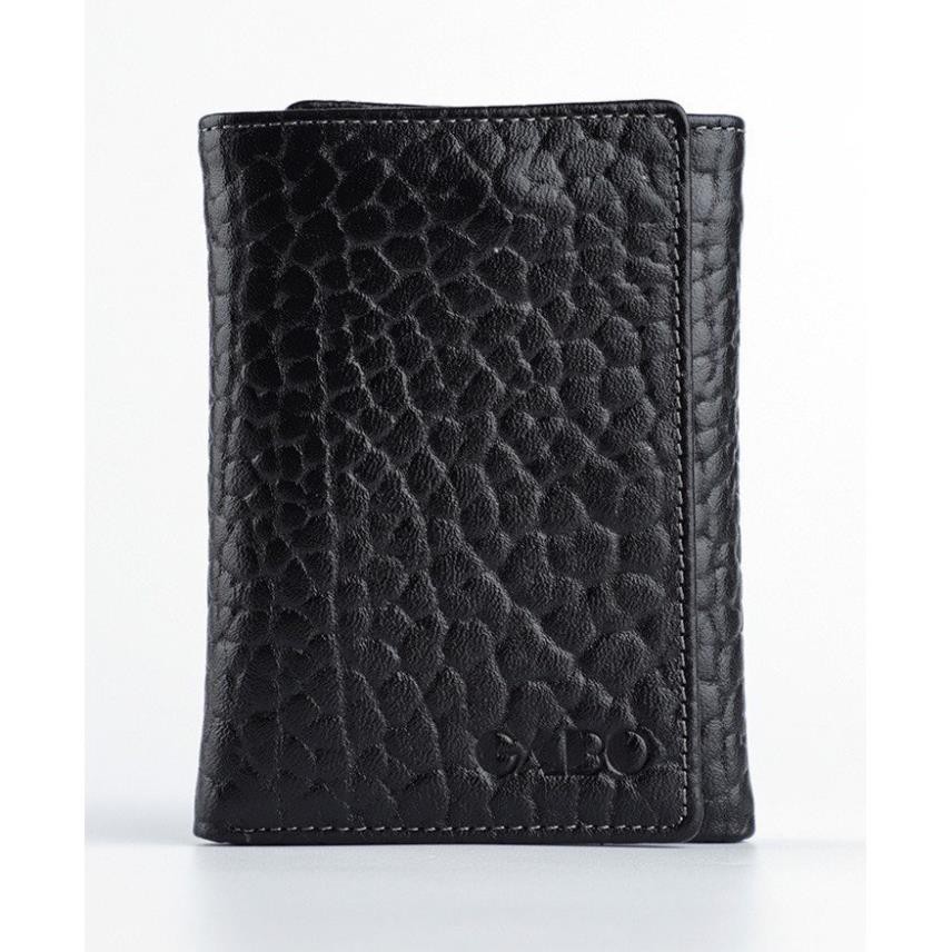 Ví nam da bò vân voi 3 gấp kiểu đứng hiệu Cara VDB3011 nâu và đen hàng vnxk ❤️FREESHIP❤️