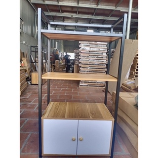 💗MIỄN PHÍ SHIP💗 Kệ Nhà Bếp - Kệ Để Lò Vi Sóng Khung Sắt Sơn Tĩnh Điện Sàn Gỗ MDF Cao Cấp