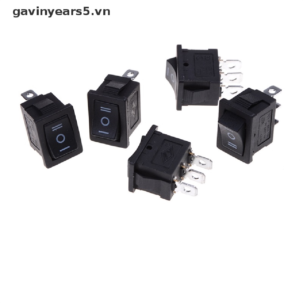 Set 5 công tắc On / Off 3 Pin AC 6A / 250V 10A / 125V