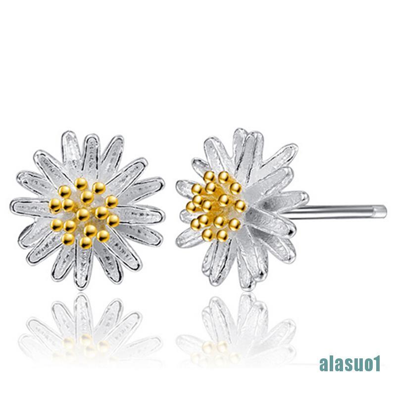 Bông tai mạ bạc 925 hình hoa cúc thời trang kiểu mới cho nữ