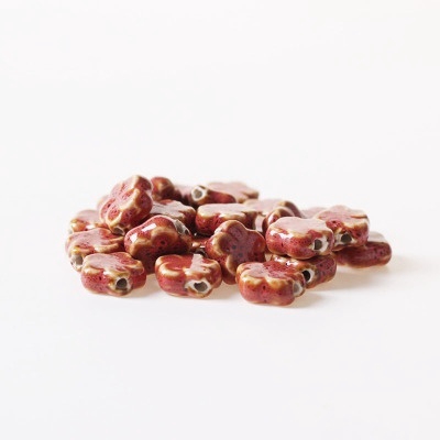 Bộ 10 Hạt Xâu Làm Trang Sức Hình Hoa Bằng Sứ