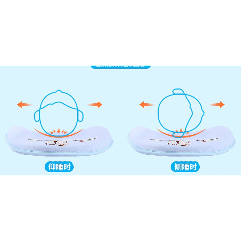 Gối cao su non chống méo đầu, bẹp đầu, nghẹo cổ, còm lưng cho bé yêu giấc ngủ ngon