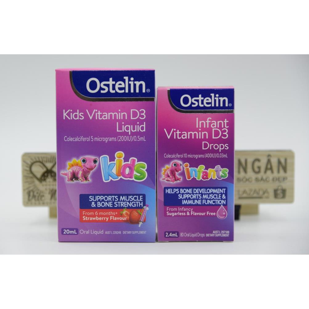 Ostelin kid liquid 20ml và Ostelin Infant Drop 2,4ml bổ sung cho trẻ