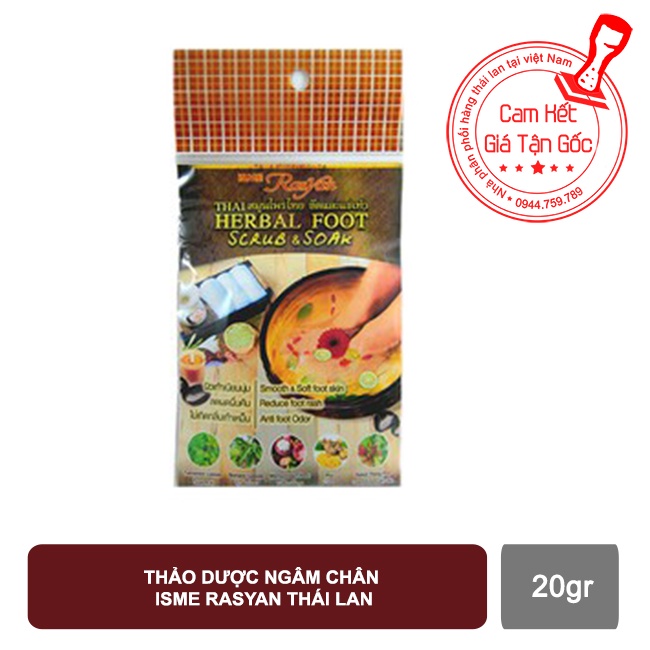 01 gói thảo dược ngâm chân Isme Rasyan thái lan 20g