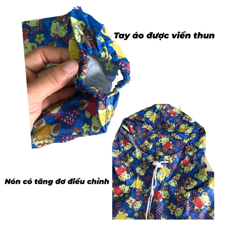 ÁO MƯA BÍT TRẺ EM_ HỌA TIẾT HOẠT HÌNH DỄ THƯƠNG