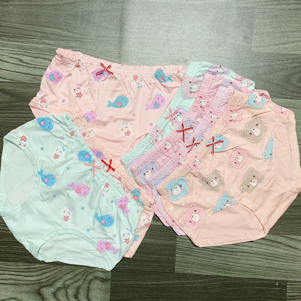 Combo 4 Quần chíp tam giác cho bé gái, Quần chíp bé gái cao cấp