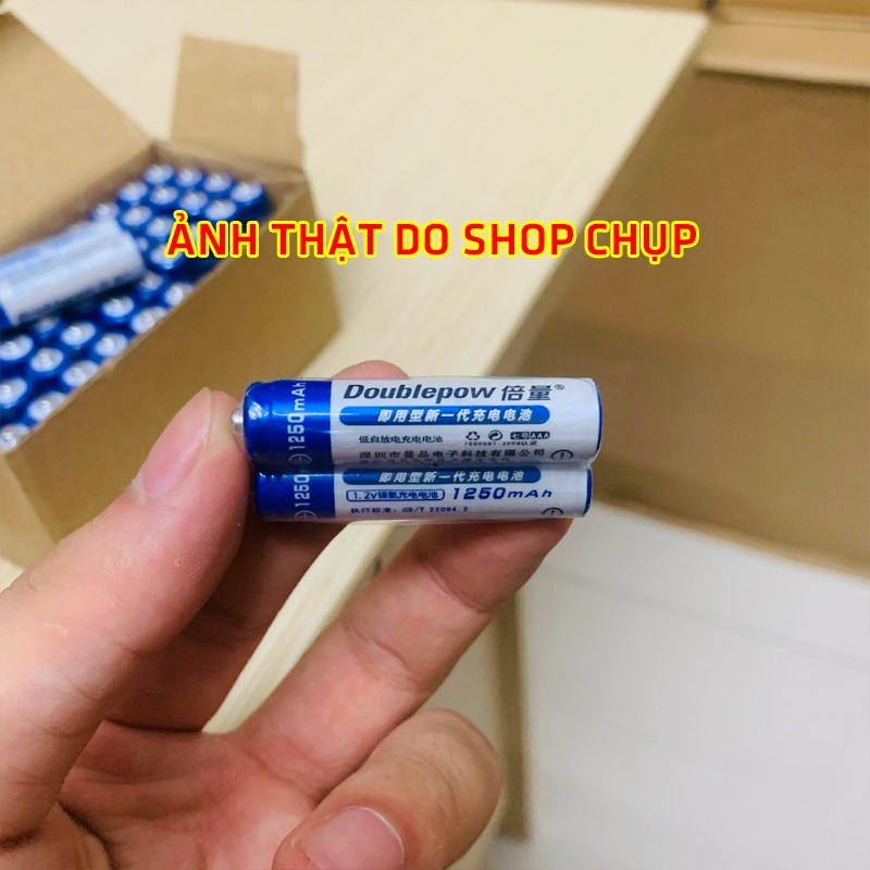 Pin sạc AAA 1250mAh Doublepow Sạc Lại 1200 Lần An Toàn  - Chính Hãng