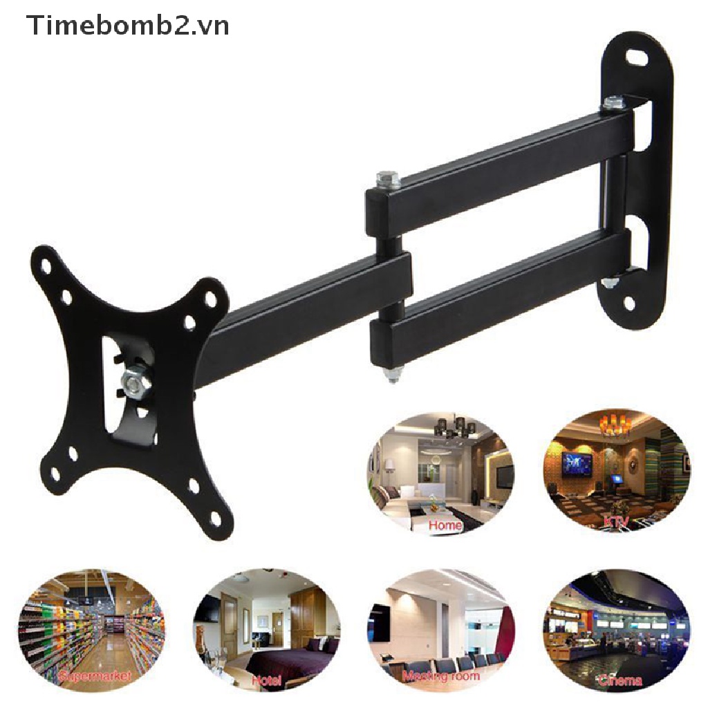 Set 2 giá đỡ TV 14 16 19 21 23 26 30 inch màn hình LED LCD đầu dẹt xoay được | BigBuy360 - bigbuy360.vn