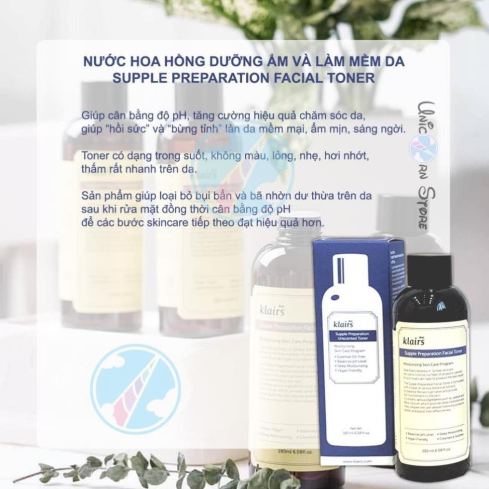 [NHẬP KHẨU 2021]    Nước hoa hồng Klairs Supple Preparation Toner 180ml | BigBuy360 - bigbuy360.vn