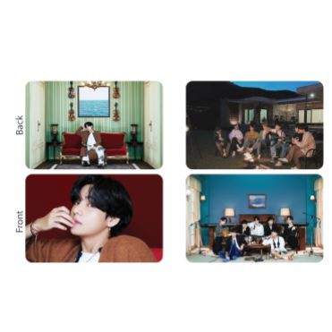 Set 8 thẻ card nhựa BTS - BE in 2 mặt bo góc