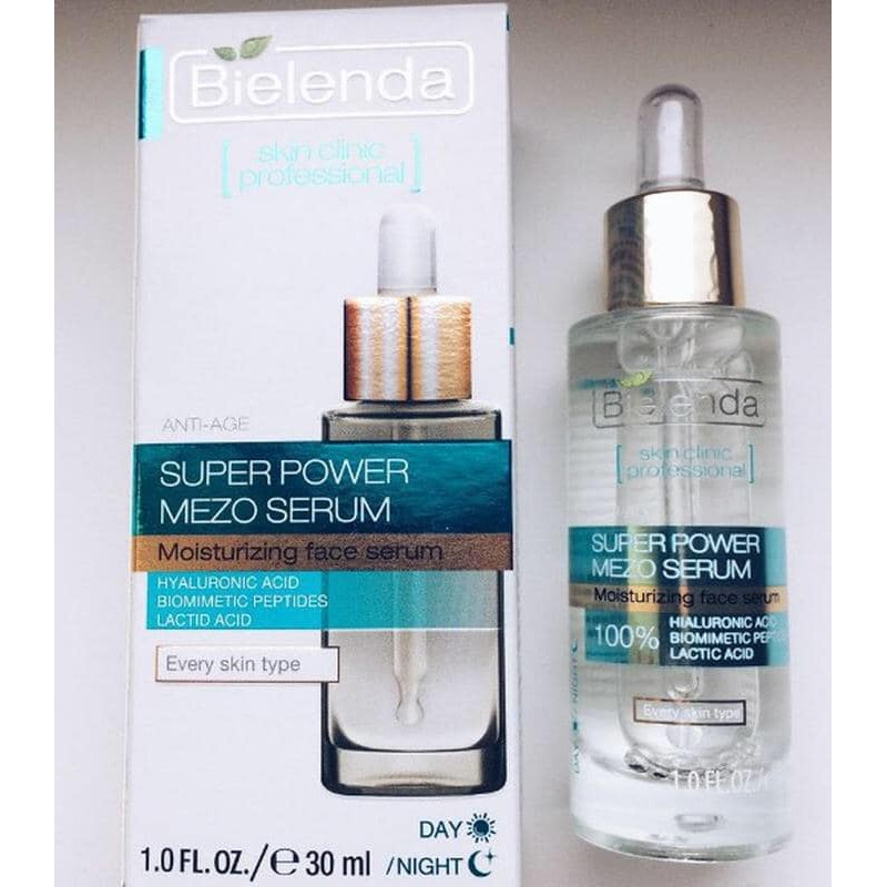 Serum Bielenda Super Power Mezo Xanh Dương Cho Da Khô,Da Bị Mất Nước Và Da Nhạy Cảm