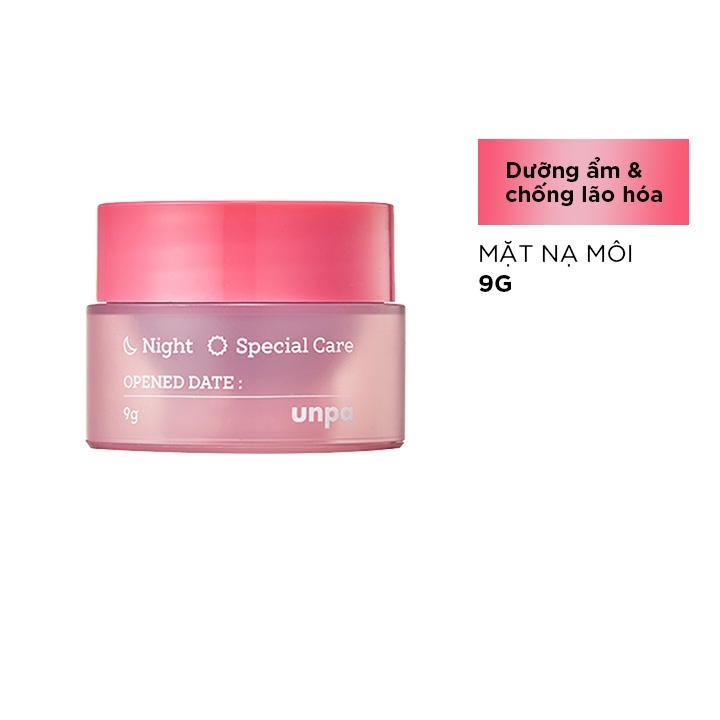 Mặt Nạ Ngủ Cho Môi Giúp Dưỡng Ẩm Và Chống Lão Hóa Unpa Bubi Bubi Lip Mask 9g