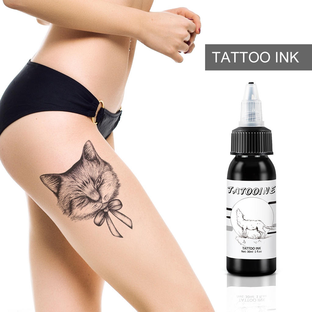 Máy Xăm Cầm Tay Màu Đen 30ml Kèm Mực Xăm Cơ Bản