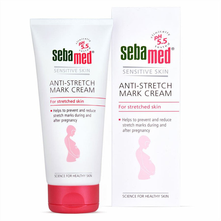 Kem ngăn ngừa, làm giảm vết rạn khi mang thai và sau sinh Sebamed pH5.5 Anti Stretch Mark Cream 200ml