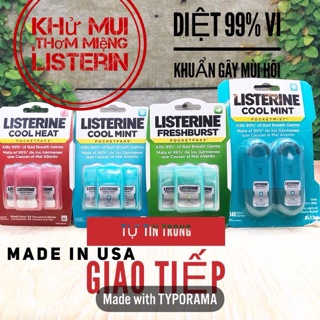 Miếng ngậm thơm miệng – diệt khuẩn Listerine Cool Heat - Mỹ