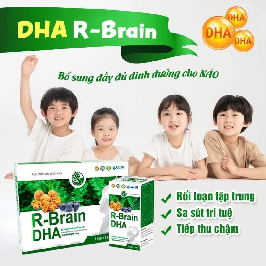 Brain DHA bổ sung DHA và các dưỡng chất phát triển não bộ cho trẻ em hộp 20 gói - NT147