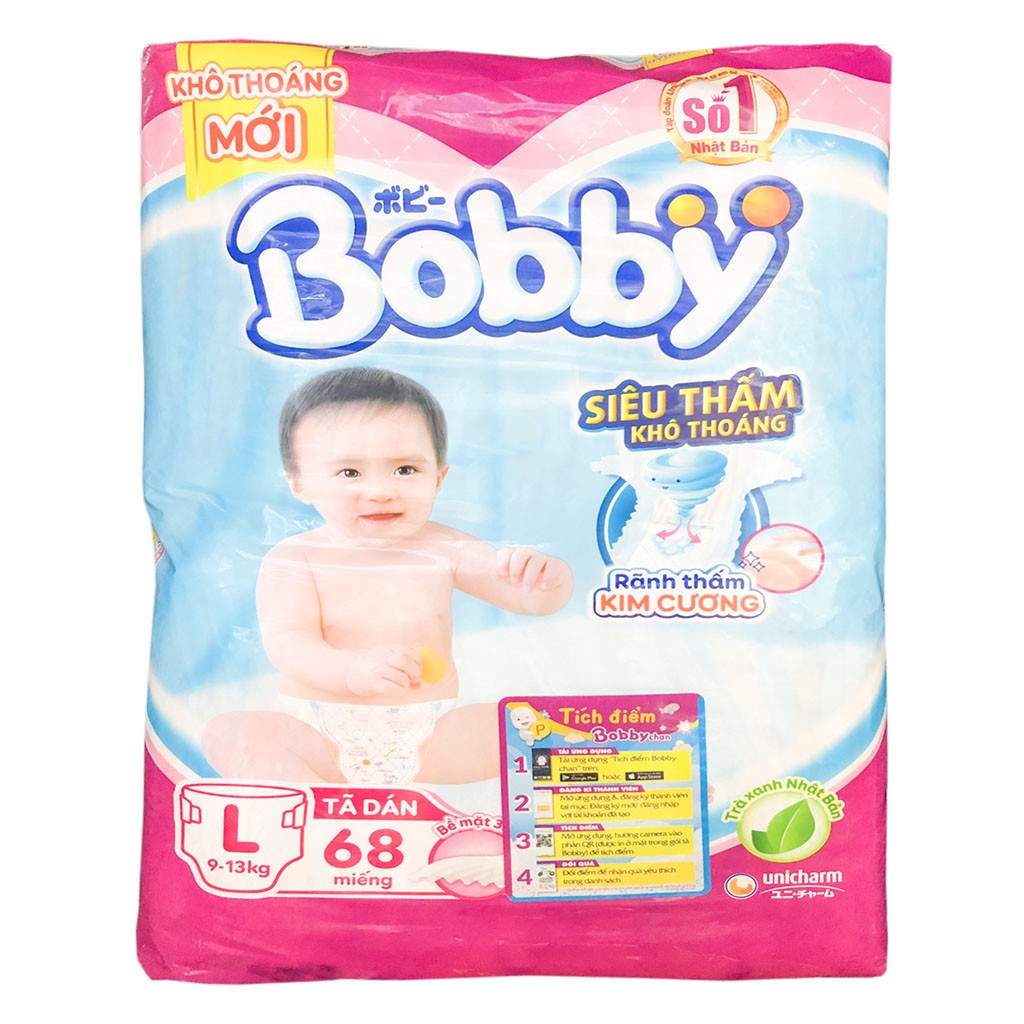 Tã Dán Bobby L68 (Cho Bé 9-13kg)