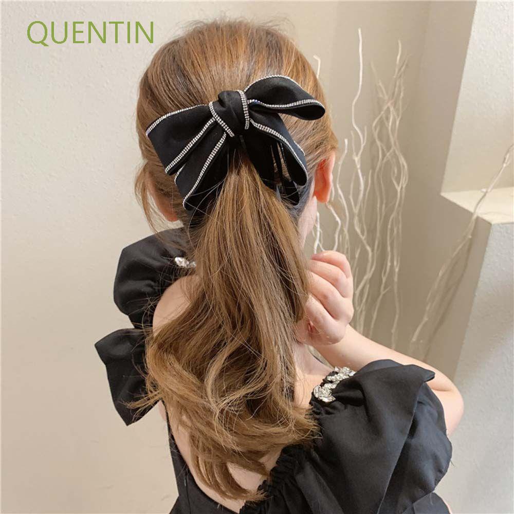 Kẹp Tóc Bằng Vải Satin Nhiều Màu Sắc Phong Cách Hàn Quốc Thanh Lịch Dành Cho Nữ