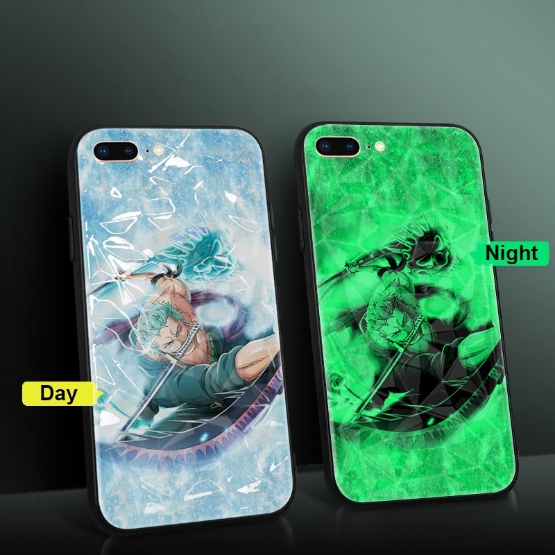 Ốp Điện Thoại Cứng Siêu Mỏng Dạ Quang In Hình Anime One Piece Cho Iphone 7 Plus Iphone 7 Iphone 8 Plus Iphone 8