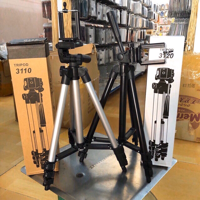 Gậy 3 chân chụp hình máy ảnh, điện thoại Tripod TF - 3110, Tripod chụp ảnh livetream, Chân đế điện thoại quay tiktok
