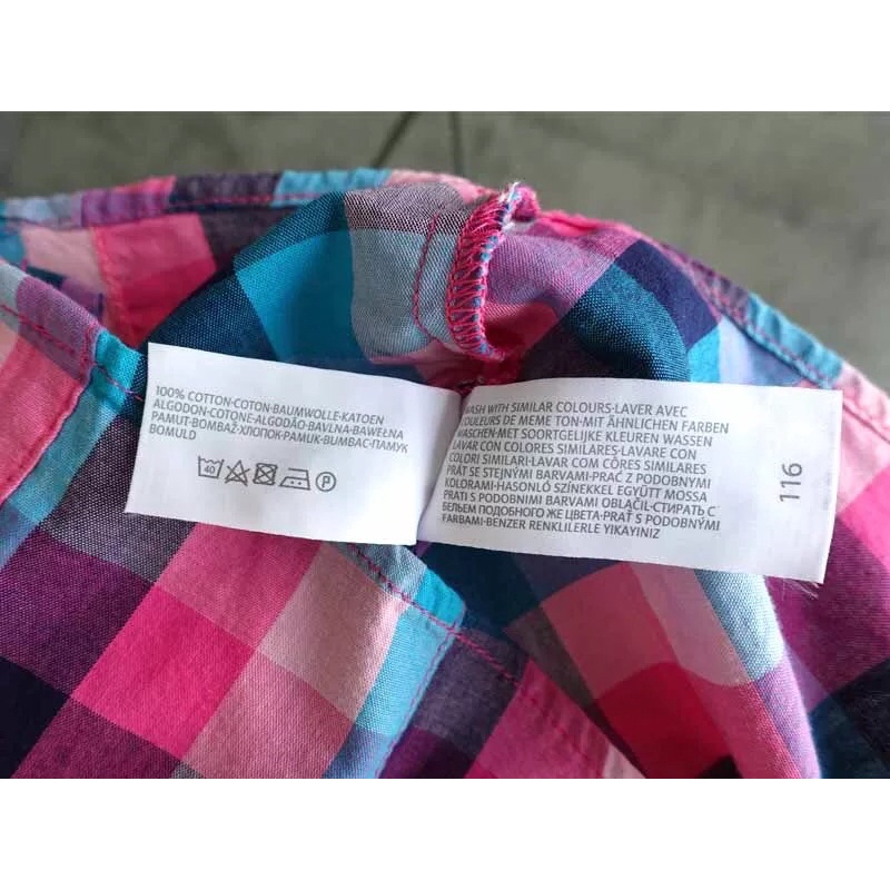 Áo sơ mi bé gái 2-9 tuổi  Áo xuất dư cotton 0921