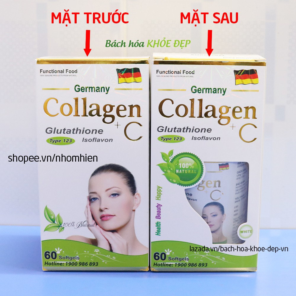 Viên uống đẹp da Collagen +C bổ sung Vitamin A E C giảm nám sạm da Hộp 60 viên | BigBuy360 - bigbuy360.vn
