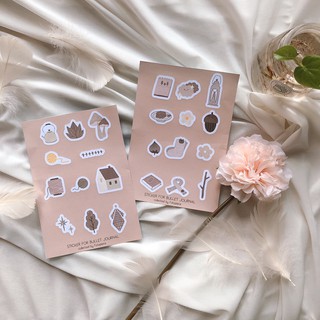 Sticker vintage mùa thu xinh xắn không đại trà
