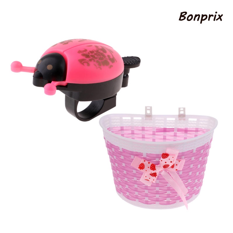 Giỏ Trước + Sau Xe Đạp / Mua Sắm Hình Bọ Rùa / Chuông Cho Bé Gái