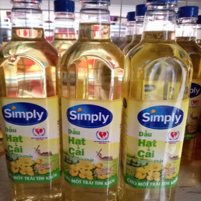 ( siêu ngon) dầu hạt cải Simply 1 lít