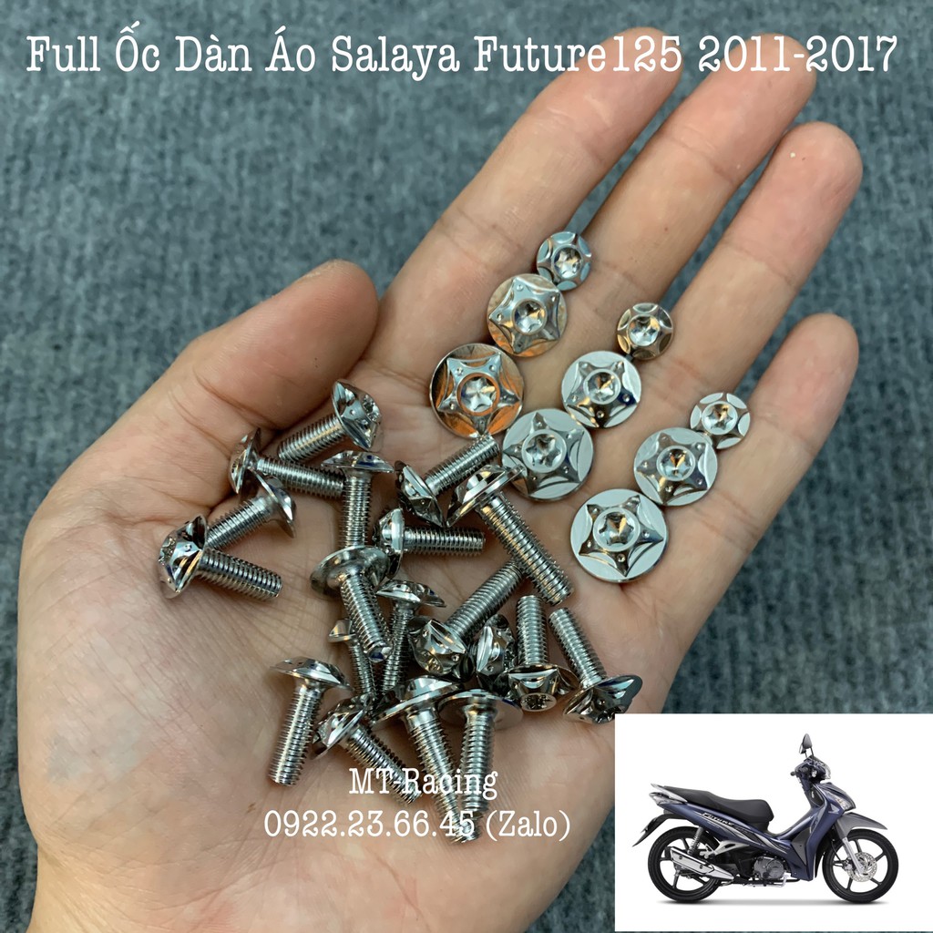 Full Ốc Áo Salaya Inox304 Cho Future 125 2011-2017 Không Gỉ Sét, Siêu Sáng (Có Bảo Hành)