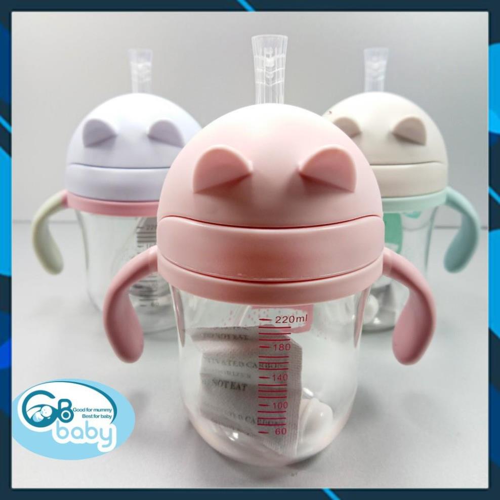 Bình tập uống nước cho bé GB-Baby Tritan cao cấp có ống hút chống sặc 220ml 240ml 260ml 300ml