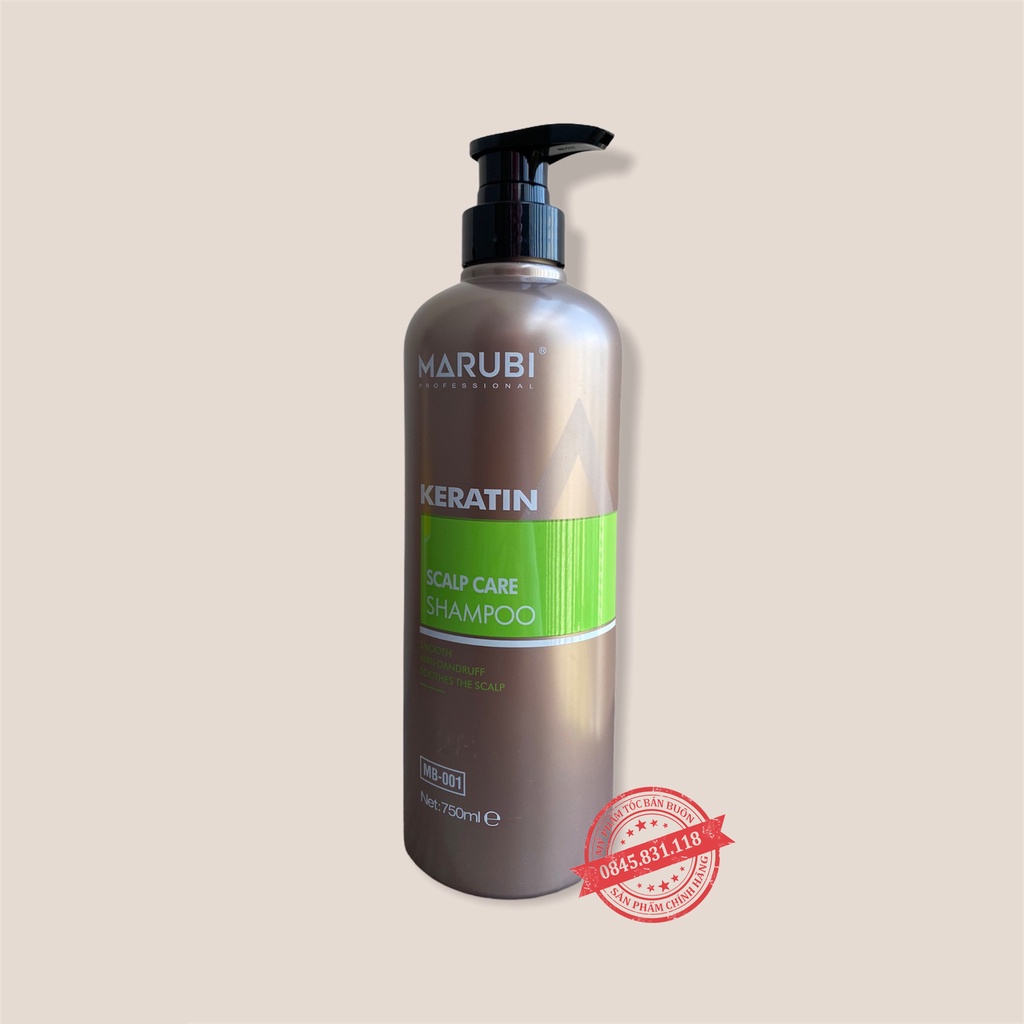 Dầu gội đầu KERATIN MARUBI 750ml cặp dầu gội xả phục hồi hư tổn giảm rụng tóc chính hãng CT72