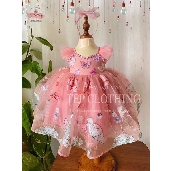 QUINN Đầm Công Chúa Thiết Kế Cho Bé Gái by Tep Clothing- hình thật