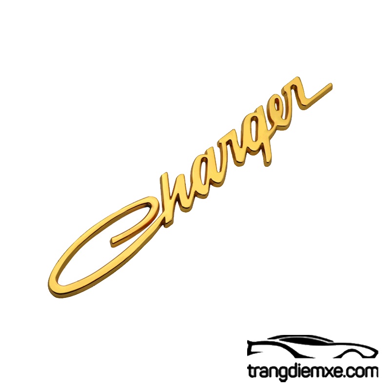 Logo Dán Xe Kim Loại Charger - Hình Dán Che Vết Trầy Xe