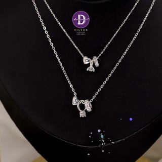 Dây chuyền bạc 925 mặt nhẫn đính đá cz lồng trái tim lồng hình tròn ddreamer