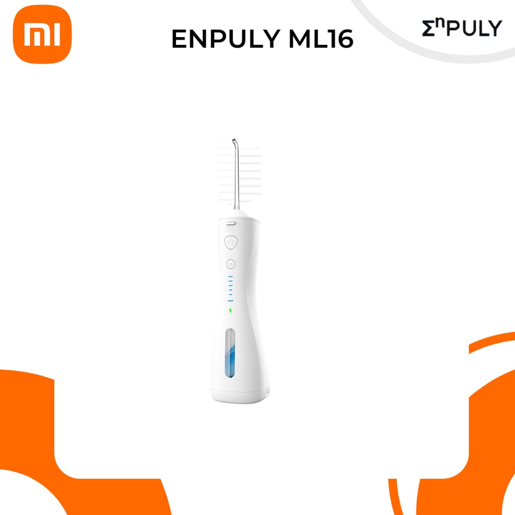 [Bản quốc tế] Máy tăm nước ML16 dung tích 250ML, kháng nước IPX7, Pin 30 ngày, tặng kèm 4 đầu tăm, kháng khuẩn Ag+