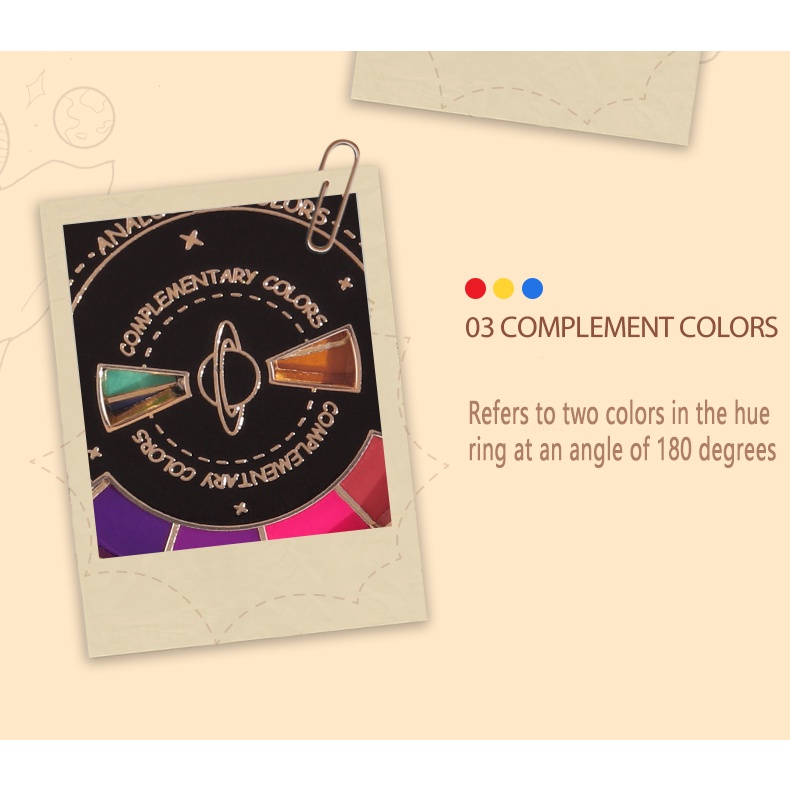 Ghim Cài Áo Hình La Bàn Nhiều Màu Sắc