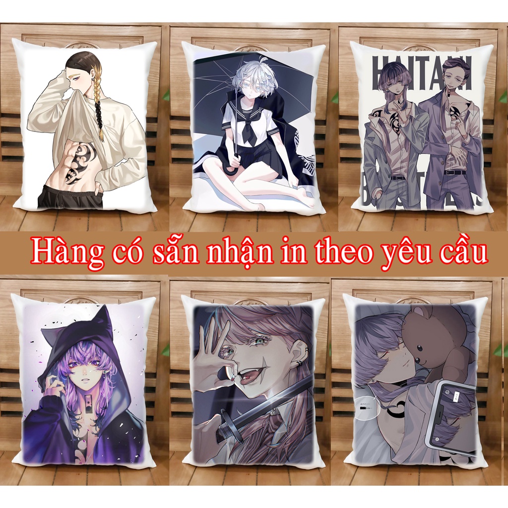 Gối ngủ rindou ran haitani senju akashi mikey chifuyu Ryuguji Ken Kazutora Hanemiya TokyoRevengerss hình chữ nhật M0399