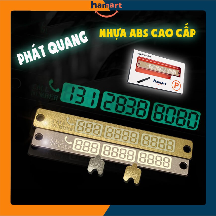 Thẻ Ghi Số Điện Thoại Ô Tô Nhựa ABS Phát Quang Thẻ Số Điện Thoại An Tâm Dừng Đỗ Xe Tiện Lợi