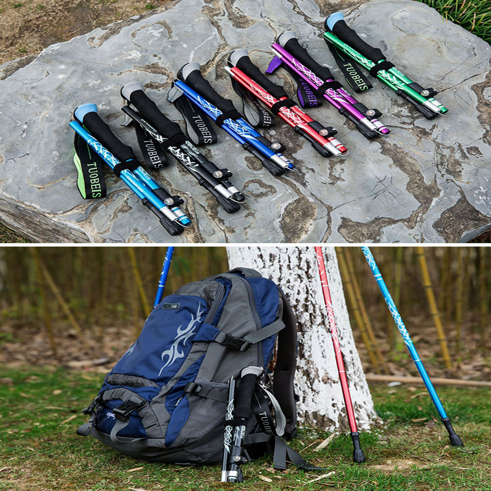 TREKKING Gậy Đi Bộ 2 Kích Cỡ Có Thể Gấp Gọn