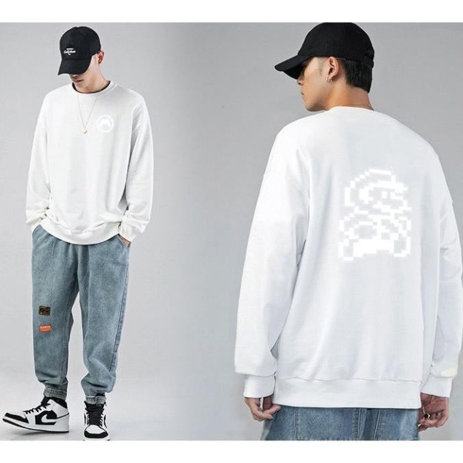 Áo Sweater Mario Phản Quang Unisex Freesize Dưới 75 Kg AS10 | BigBuy360 - bigbuy360.vn