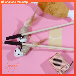 Gậy Đồ Chơi Đính Lông Vũ Cho Mèo [ FREE SHIP TỪ 50K ]