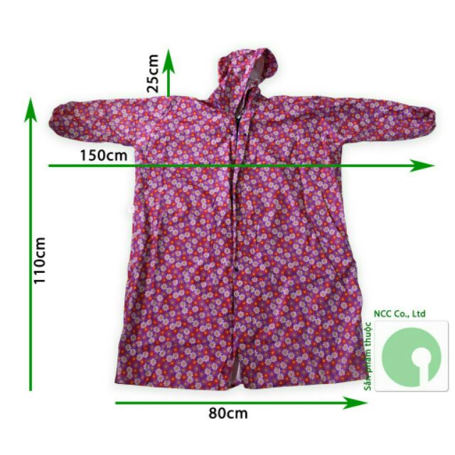 Áo mưa bít dây kéo