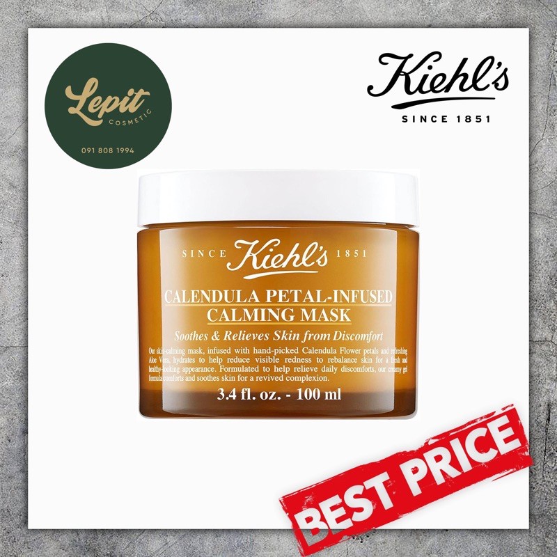 [Mẫu Mới 2021] Mặt Nạ Kiehls Hoa Cúc - Kiehls Calendula Petal-Infused Calming Mask - Mask Kiehls Hoa Cúc